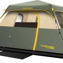 FanttikOutdoor Camping Tent 4/6/8/10 Person Instant Cabin Tent Setup in 60 Seconds with Rainfly & Windproof Portable with Carry Bag for Family Camping & Hiking, Upgraded Ventilation
