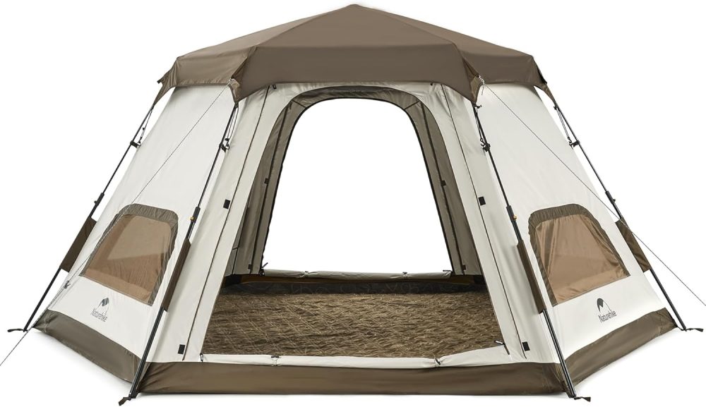 Naturehike Ango Camping Tent,3 Person 4 Person Instant Cabin Tent,Easy Setup Pop up Tents for Camping,3-4 People Family Camp Tent